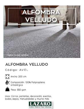 Portada del catálogo Alfombra Velludo