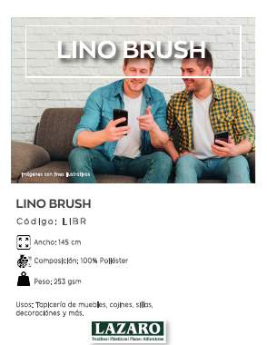 Portada del catálogo Lino Brush