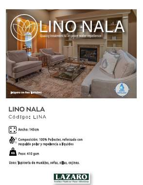 Portada del catálogo Lino Nala