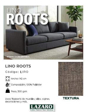 Portada del catálogo Lino Roots