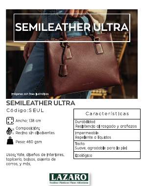 Portada del catálogo Semileather Ultra